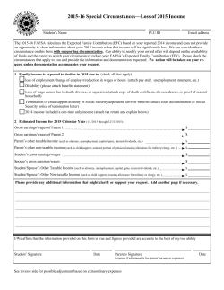 2015-16 Special Circumstances&mdash;Loss of 2015 Income
