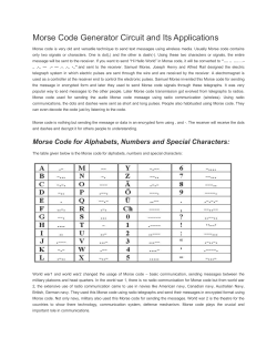 Morse Code Generator Circuit and Its Applications
