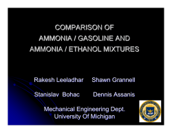 comparison of ammonia / gasoline and ammonia / ethanol mixtures