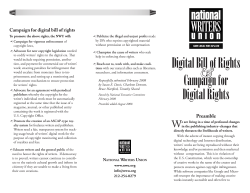 NWU Digital Bill of Rights brochure