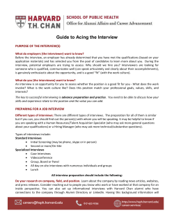 Guide to Acing the Interview