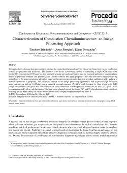 Characterization of Combustion Chemiluminescence: an Image