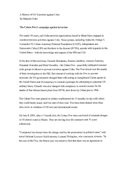 Marjorie Cohn The Cuban Fives campaign against terrorism