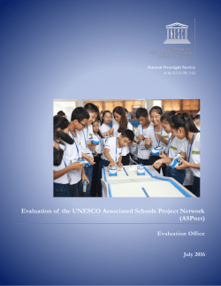 Evaluation of the UNESCO Associated Schools Project