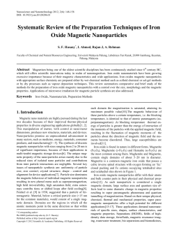 Iron Oxide, Nanomaterials, Preparation Methods