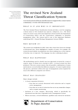 The revised New Zealand threat classification system