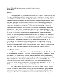 Death of the Huber Breaker - Huber Breaker Preservation Society