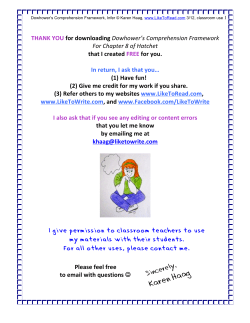 Sarah Dowhower`s Comprehension Framework