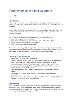 Choir Audition Guidance
