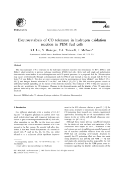 Electrocatalysis of CO tolerance in hydrogen oxidation reaction in