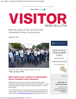 Columbia Union Members Join 50th Anniversary March on