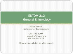 ENTOM 312 General Entomology