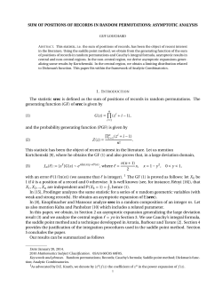 SUM OF POSITIONS OF RECORDS IN RANDOM