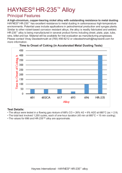 HAYNES&reg; HR-235&trade; Alloy - Haynes International
