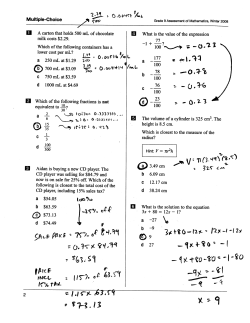 Question Booklet Winter 2008 Full Solutions To ALL