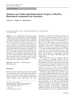 Synthesis and Visible-Light Photocatalytic Property of