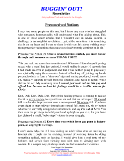 Preconceived Notions