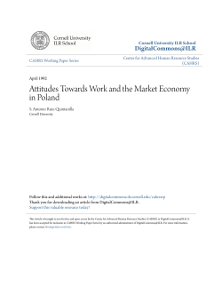 Attitudes Towards Work and the Market Economy in Poland