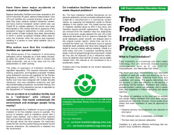 The Food Irradiation Process - UW Food Irradiation Education Group