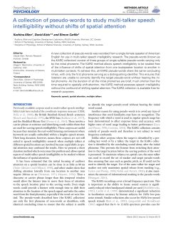 A collection of pseudo-words to study multi-talker speech