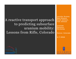 A reactive transport approach to predicting subsurface uranium