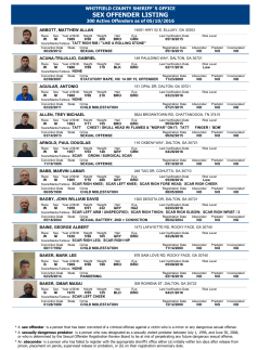 sex offender listing