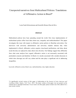 Unexpected narratives from Multicultural Policies: Translations of