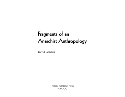 Fragments of an Anarchist Anthropology
