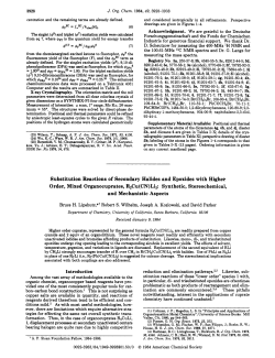 Substitution Reactions of Secondary Halides