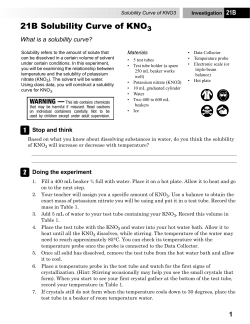 21B Solubility Curve of KNO3