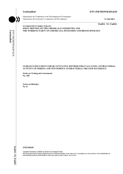 Guidance Document for Quantitative Method for