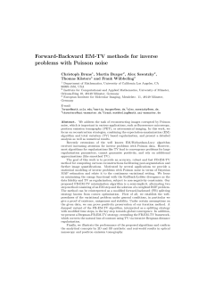 Forward-Backward EM-TV methods for inverse problems with
