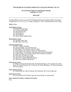 THE BOARD OF ILLINOIS COMMUNITY COLLEGE DISTRICT NO