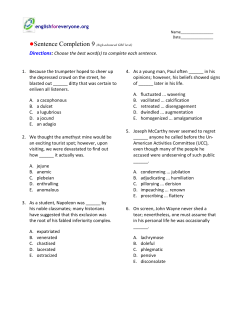 Sentence Completion 9 - English for Everyone