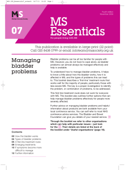 MS Essentials: Managing bladder problems