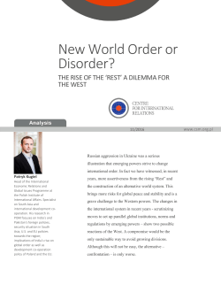 New World Order or Disorder?