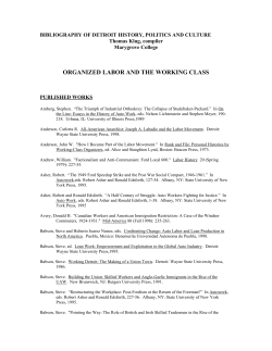organized labor and the working class