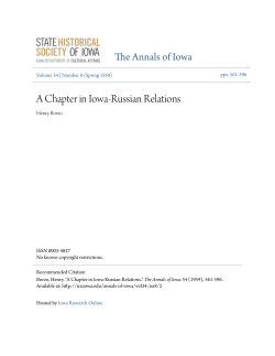 A Chapter in Iowa-Russian Relations