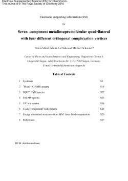 Seven&ndash;component metallosupramolecular quadrilateral with four
