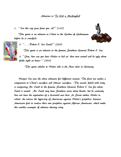 Allusions in To Kill a Mockingbird - Lewis