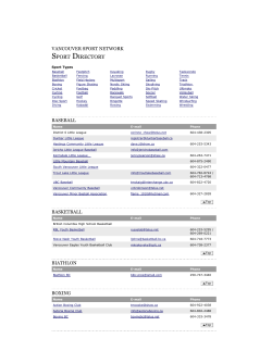 Read the Vancouver sport network directory