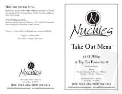 to Print MENU - Nuchie`s Restaurant