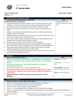 3rd Grade Math - Wichita Falls ISD