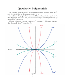 Quadratic Polynomials