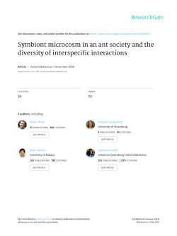Symbiont microcosm in an ant society and the diversity