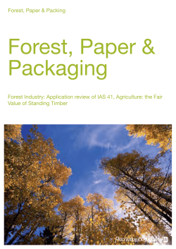 Forest Industry: Application review of IAS 41, Agriculture: the