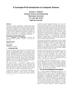 A Concepts-First Introduction to Computer Science