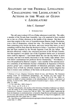Anatomy of the Federal Litigation