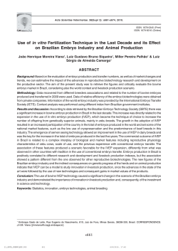 Use of in vitro Fertilization Technique in the Last Decade