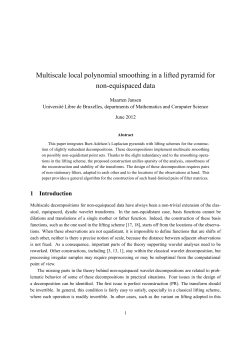 Multiscale local polynomial smoothing in a lifted pyramid for non